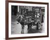 Small Boy Waits Patiently on a Donkey Cart in the Market Place at Kildare Co Kildare Ireland-null-Framed Photographic Print