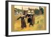 Small Breton Women-Paul Gauguin-Framed Art Print