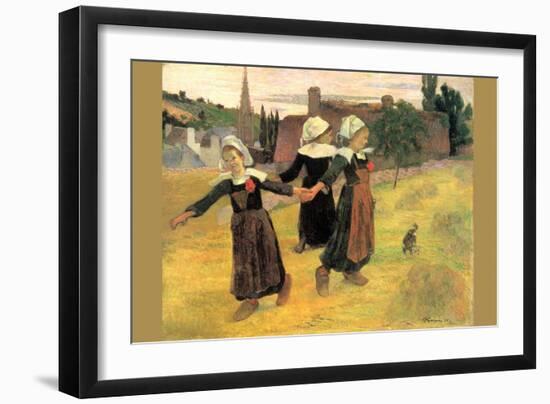 Small Breton Women-Paul Gauguin-Framed Art Print