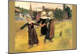 Small Breton Women-Paul Gauguin-Mounted Art Print