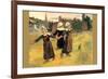 Small Breton Women-Paul Gauguin-Framed Premium Giclee Print