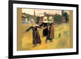 Small Breton Women-Paul Gauguin-Framed Premium Giclee Print