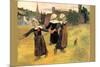 Small Breton Women-Paul Gauguin-Mounted Premium Giclee Print