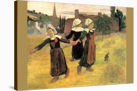 Small Breton Women-Paul Gauguin-Stretched Canvas