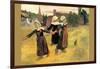 Small Breton Women-Paul Gauguin-Framed Art Print