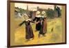 Small Breton Women-Paul Gauguin-Framed Art Print