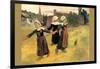 Small Breton Women-Paul Gauguin-Framed Art Print