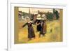 Small Breton Women-Paul Gauguin-Framed Art Print