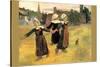 Small Breton Women-Paul Gauguin-Stretched Canvas