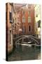 Small Bridge over a Side Canal in Venice, Italy-David Noyes-Stretched Canvas