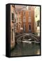 Small Bridge over a Side Canal in Venice, Italy-David Noyes-Framed Stretched Canvas