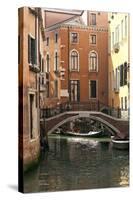 Small Bridge over a Side Canal in Venice, Italy-David Noyes-Stretched Canvas