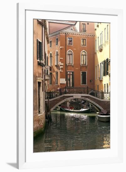 Small Bridge over a Side Canal in Venice, Italy-David Noyes-Framed Photographic Print