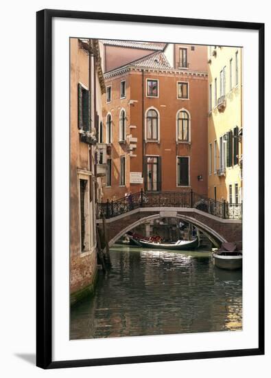 Small Bridge over a Side Canal in Venice, Italy-David Noyes-Framed Photographic Print