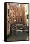 Small Bridge over a Side Canal in Venice, Italy-David Noyes-Framed Stretched Canvas