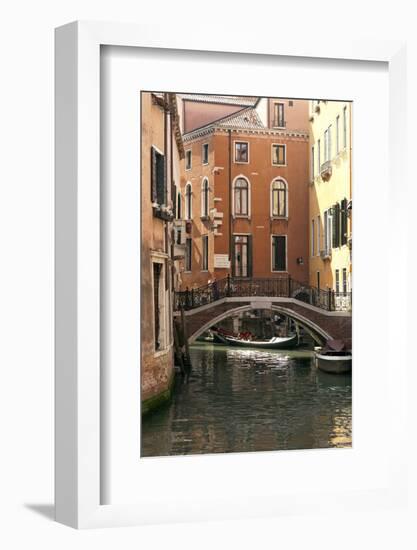 Small Bridge over a Side Canal in Venice, Italy-David Noyes-Framed Photographic Print