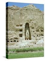 Small Buddha Statue in Cliff (Since Destroyed by the Taliban), Bamiyan, Afghanistan-Jj Travel Photography-Stretched Canvas