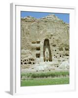 Small Buddha Statue in Cliff (Since Destroyed by the Taliban), Bamiyan, Afghanistan-Jj Travel Photography-Framed Photographic Print