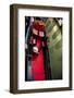 Small Canal Red Black Gondola Close-Up Boat Reflection, Venice, Italy-William Perry-Framed Photographic Print