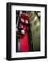 Small Canal Red Black Gondola Close-Up Boat Reflection, Venice, Italy-William Perry-Framed Photographic Print