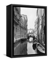 Small Canal with Two of Many Small Bridges-null-Framed Stretched Canvas
