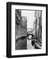 Small Canal with Two of Many Small Bridges-null-Framed Premium Photographic Print