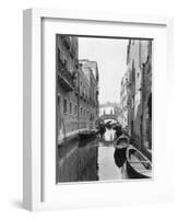 Small Canal with Two of Many Small Bridges-null-Framed Photographic Print