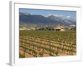 Small church next to the Wine Culture Museum, Briones village, La Rioja, Spain-Janis Miglavs-Framed Photographic Print