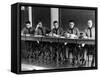 Small Class of West Point Cadets Listening to a Lecture in Classroom, at US Military Academy-null-Framed Stretched Canvas