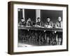 Small Class of West Point Cadets Listening to a Lecture in Classroom, at US Military Academy-null-Framed Photographic Print