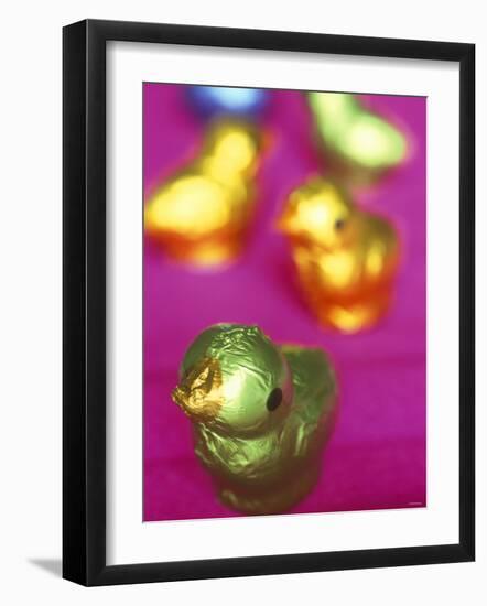 Small Colourfully Wrapped Chocolate Chickens-Francesca Yorke-Framed Photographic Print