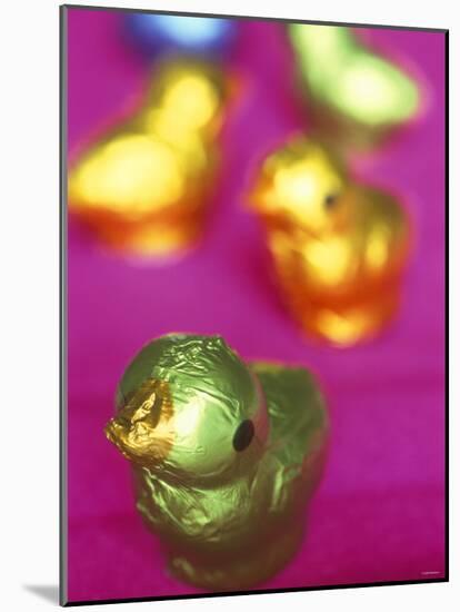 Small Colourfully Wrapped Chocolate Chickens-Francesca Yorke-Mounted Photographic Print