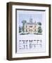 Small Country House Near Paris, Engraved by Walter, Plate 5, Architecture Pittoresque et Moderne-Andre Marty-Framed Giclee Print