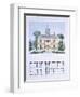 Small Country House Near Paris, Engraved by Walter, Plate 5, Architecture Pittoresque et Moderne-Andre Marty-Framed Giclee Print