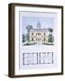 Small Country House Near Paris, Engraved by Walter, Plate 5, Architecture Pittoresque et Moderne-Andre Marty-Framed Giclee Print