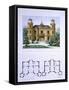 Small Country House Near Paris, Engraved by Walter, Plate 7, Architecture Pittoresque et Moderne-Andre Marty-Framed Stretched Canvas