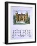 Small Country House Near Paris, Engraved by Walter, Plate 7, Architecture Pittoresque et Moderne-Andre Marty-Framed Giclee Print