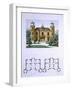 Small Country House Near Paris, Engraved by Walter, Plate 7, Architecture Pittoresque et Moderne-Andre Marty-Framed Giclee Print