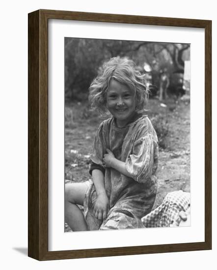 Small Dirty Child Living in the Migratory Camp-Carl Mydans-Framed Photographic Print