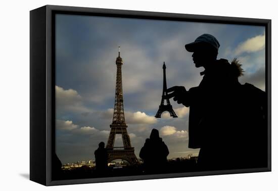 Small Eiffel 1-Moises Levy-Framed Stretched Canvas