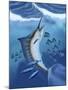 Small Fish Scatter As a Huge Blue Marlin Swims To the Surface-Stocktrek Images-Mounted Photographic Print