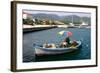 Small Fishing Boat in the Harbour, Sami, Kefalonia, Greece-Peter Thompson-Framed Photographic Print