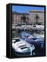 Small Fishing Boats, Ajaccio, Corsica, France, Mediterranean-Guy Thouvenin-Framed Stretched Canvas