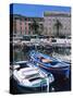 Small Fishing Boats, Ajaccio, Corsica, France, Mediterranean-Guy Thouvenin-Stretched Canvas