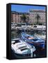 Small Fishing Boats, Ajaccio, Corsica, France, Mediterranean-Guy Thouvenin-Framed Stretched Canvas