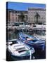 Small Fishing Boats, Ajaccio, Corsica, France, Mediterranean-Guy Thouvenin-Stretched Canvas