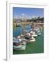 Small Fishing Boats in the Harbour at High Tide, Newquay, North Cornwall, England, United Kingdom, -Neale Clark-Framed Photographic Print