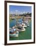 Small Fishing Boats in the Harbour at High Tide, Newquay, North Cornwall, England, United Kingdom, -Neale Clark-Framed Photographic Print