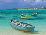 Small Fishing Boats in the Turquoise Sea, Mauritius, Indian Ocean, Africa-null-Stretched Canvas