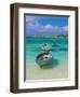 Small Fishing Boats in the Turquoise Sea, Mauritius, Indian Ocean, Africa-null-Framed Premium Photographic Print